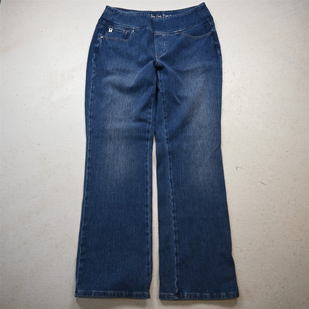 Belle by Kim Gravel 14 Pull On Bootcut Light Stretch Denim Womens Jeans